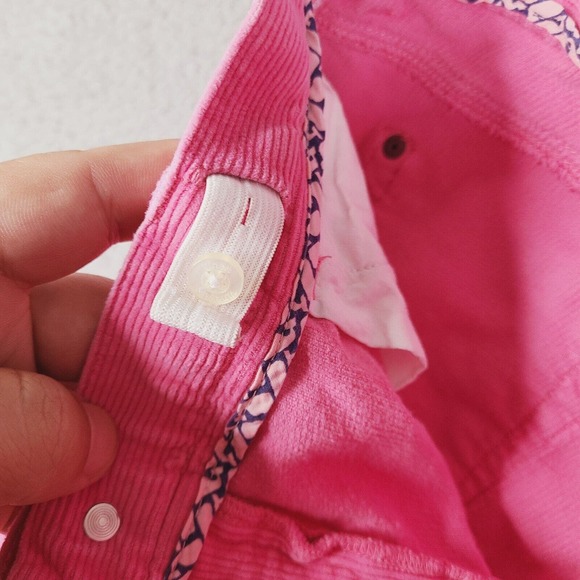 Vineyard Vines Pants Girls Size 12 Pink Corduroy Adjustable Waist Cotton Blend - Picture 9 of 16